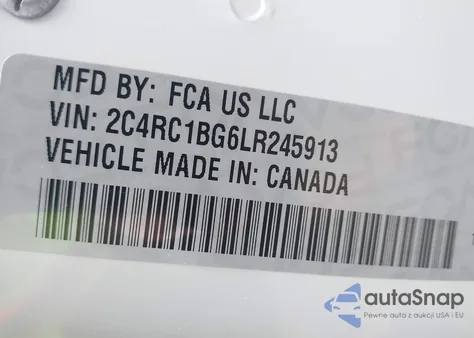 2020 Chrysler Pacifica Touring L из США, поврежденный, VIN 2C4RC1BG6LR245913